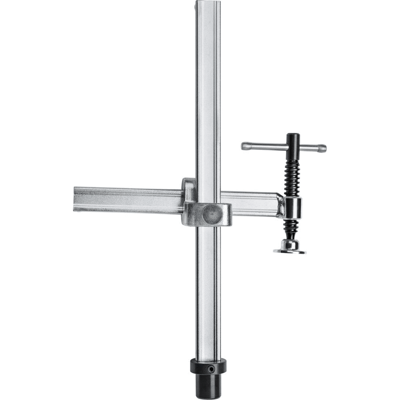 Spannelement für Schweißtische mit variabler Ausladun