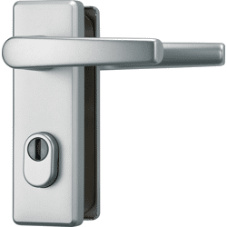 ABUS Schutz-Drückergarnitur mit Kurzschild KKZS700, eckig, Aluminium