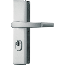 ABUS Schutz-Drückergarnitur mit Langschild KLS114 ZS, eckig, Aluminium