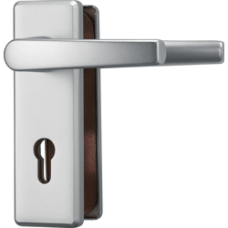 ABUS Schutz-Drückergarnitur mit Kurzschild KKT512, eckig, Aluminium