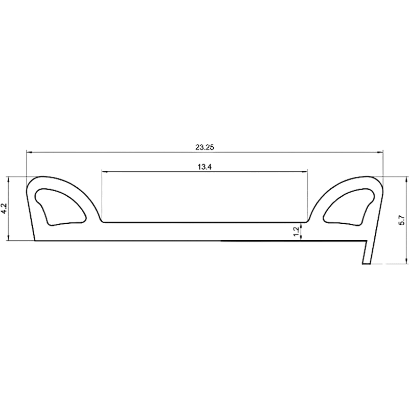 Anschraubdichtung AD 500 mit Montageklebeband,  schwarz