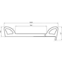 Anschraubdichtung AD 500 mit Montageklebeband,  schwarz