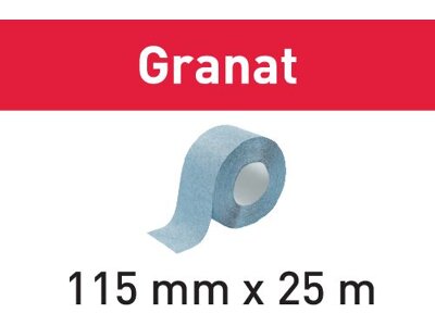 Schleifrolle 115x25m Granat