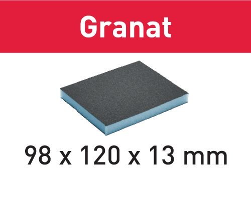 Schleifschwamm 98x120x13 Granat