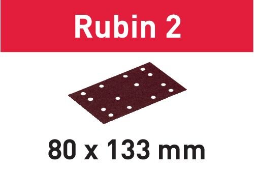 Schleifstreifen STF 80X133 Rubin 2