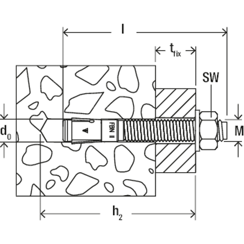Bolzenanker FBN II verzinkt
