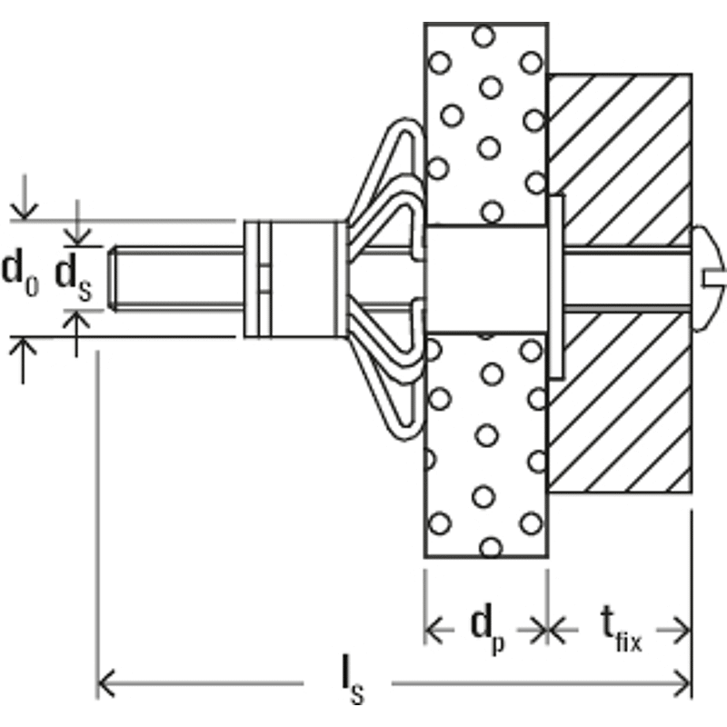 Hohlraum-Metalldübel HM 5x65 H K (4)
