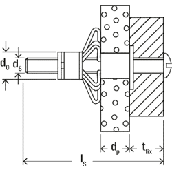 Hohlraum-Metalldübel HM 5x65 H K (4)