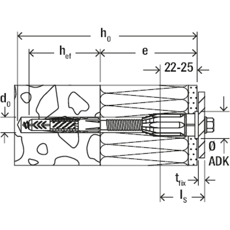 Fischer Thermax 8/140 M6 - Sistema Di Montaggio A Distanza Termico Per Isolamento