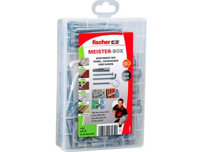 Meister-Box Universaldübel UX mit Schrauben und Haken