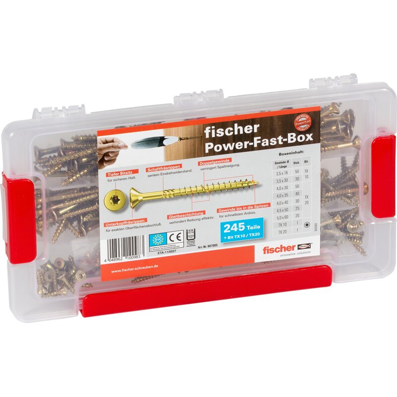 Fischer Sortimentsbox Spanplattenschraube Power-Fast