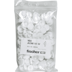 fischer Abdeckkappe ADM 10 W weiß