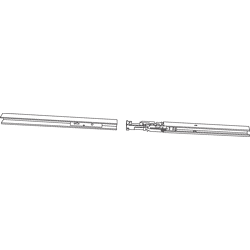 ISM-Gleitschiene kleiner Standflügel für Boxer silberfarbig