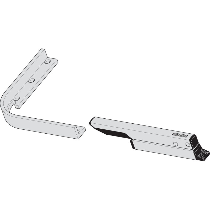 Handhebel OL 320, Eckumlenkung, Aluminium