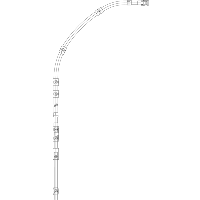 flexibles Gestänge OL 90N, 1.250 mm, Aluminium
