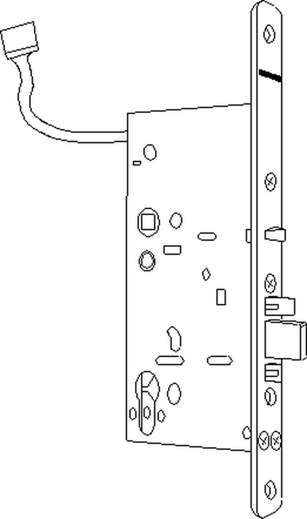 Elektrisch kuppelbares Panik-Einsteckschloss SecuLogic IQ Lock EM, E72, rund