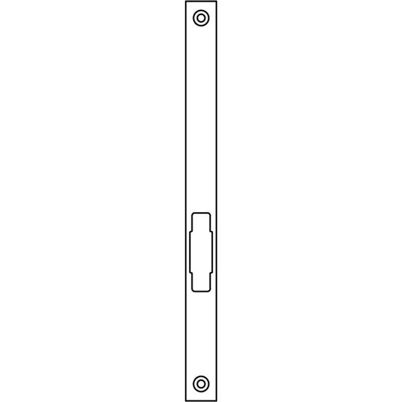 Flachschließblech für Türen IQ Lock, kantig, Edelstahl