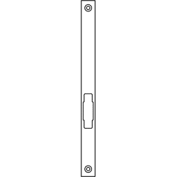 Flachschließblech für Türen IQ Lock, kantig, Edelstahl