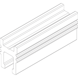 Klemmprofil Bef.Holz/Metall-flügel, 1000mm, EV1