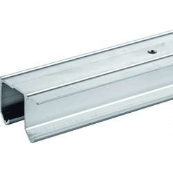 HELM 25 Doppellaufschiene Aluminium blank,  gelocht,  Maßlänge