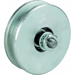 880 S Stahlrolle verzinkt, blau, bis 150 kg