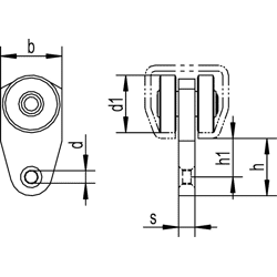 Vorhangrolle 45/31 K, Kunststoff