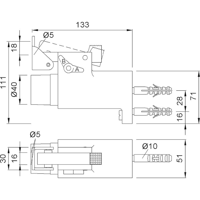KWS Türfeststeller 1011 Wandmontage | 101170