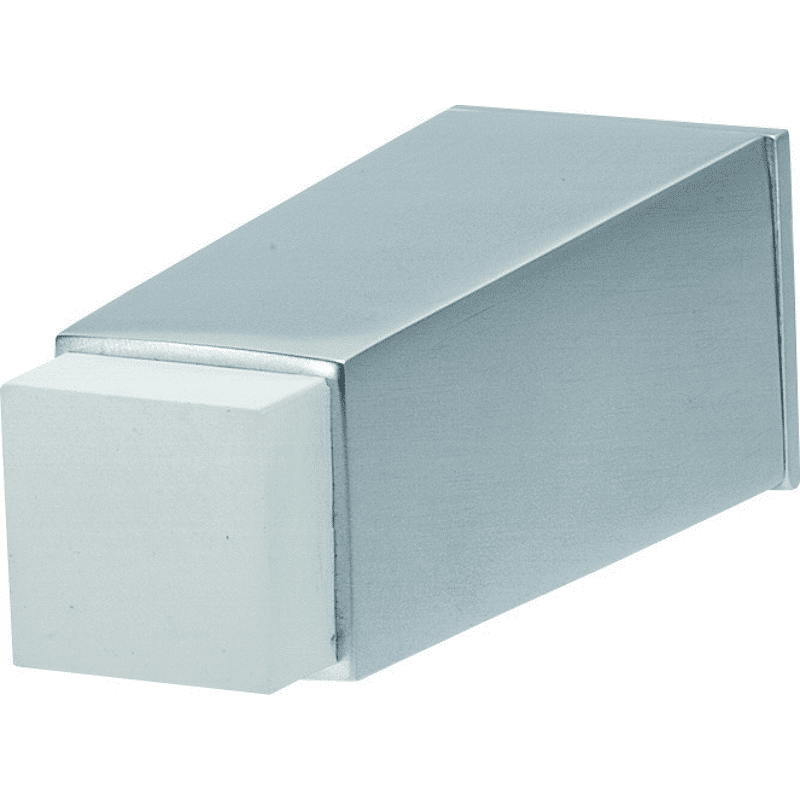 Wandpuffer mit einseitigem Gummipuffer 2033, L 80mm silberfarbig