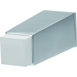 Wandpuffer mit einseitigem Gummipuffer 2033, L 80mm silberfarbig