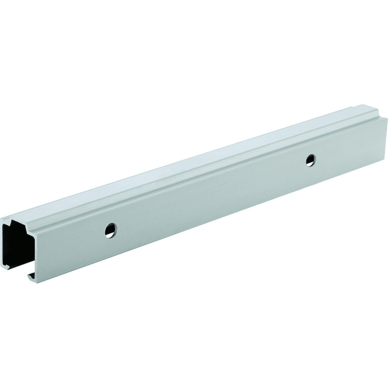 53/73 Laufschiene Aluminium blank, 1300 mm, seitl. gebo
