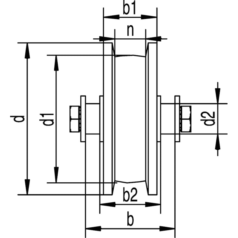 984 S Stahlrolle verzinkt, blau, bis 750 kg