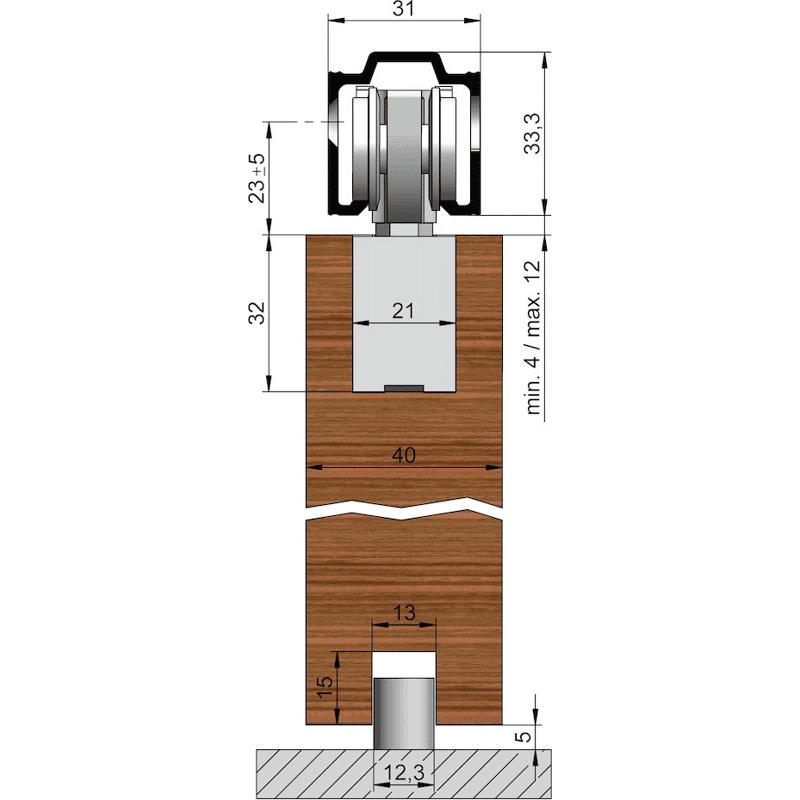 73 ME-A Set minimale Einbauhöhe