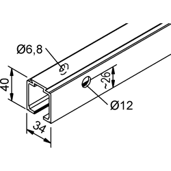 Laufschiene 140, Aluminium