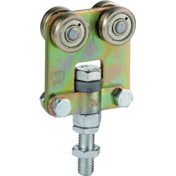 HELM 124 Rollapparat M10,  verzinkt,  gelb,  drehbar