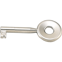 Hettich MB-Schlüssel, Typ 2744563, mit Bart, Schaft Ø 6, vernickelt