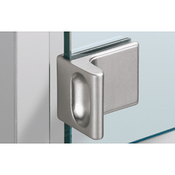 Hettich Möbel-Glastürgriff, für Glastürscharnier, 25314, Zinkdruckguss matt vernickelt