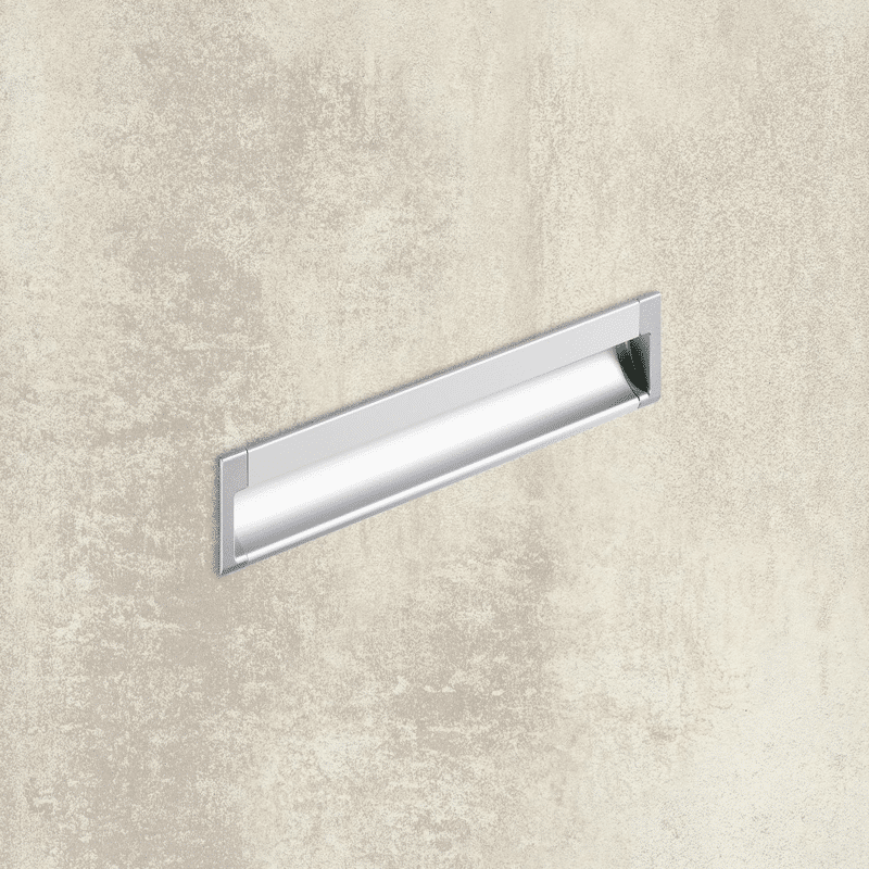Griffl.-Endstück, Set, Spira, 115298, zum Einfräsen, Zink aluminiumoptik