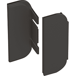 Hettich Canis C Endkappen geschlossen Set L+R Schwarz matt