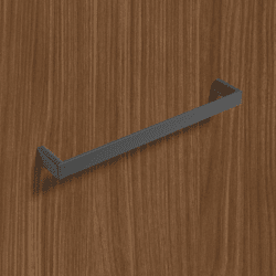 Griff Baldone, Bohrabst. 128, L 136 mm, B 11 mm, H 26 mm, Schwarz matt