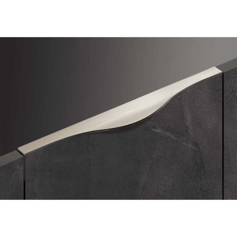 Griffleiste Codania, L 445mm, m.Harpunensteg Edelstahl Optik gebürstet