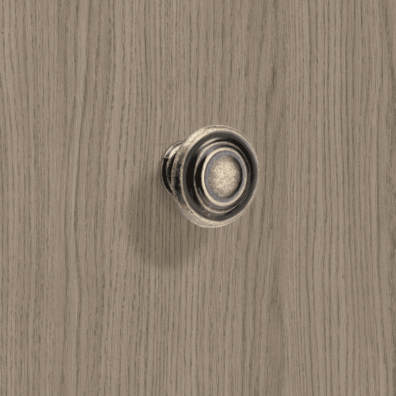 MB-Knopf, Essa, 9113221, Ø 32mm, H 25mm, Zink, messingoptik antik