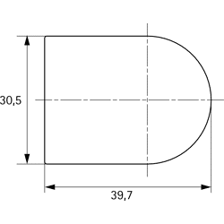 Glastür-Zierkappe Typ B