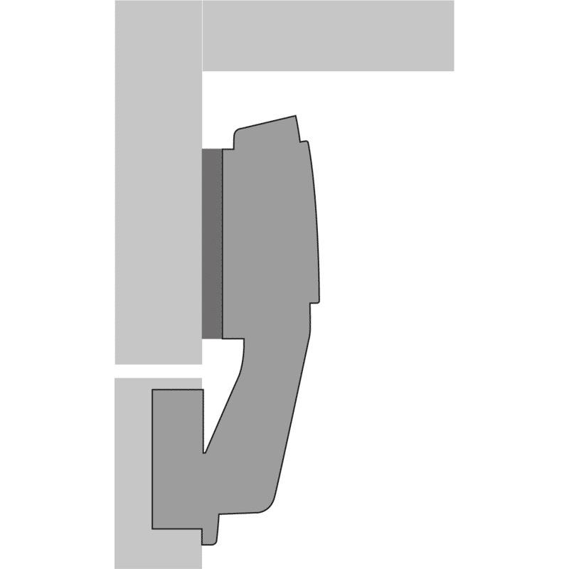 Stollentopfscharnier Sensys 8639i W90 95° mit integrierter Dämpfung
