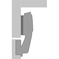 Stollentopfscharnier Sensys 8639i W90 95° mit integrierter Dämpfung