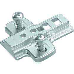 Hettich Adapterplatte für Paralleladapter, D =0, 0 mm mit vorm. Euroschrauben, vernickelt