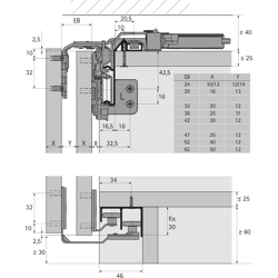 Hettich TopLine L, Profilset, 2300