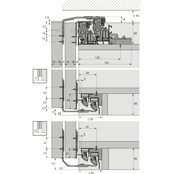 Hettich MB-Abdeckprofil, für Laufteile, 2000mm, TopLine XL, 9278801, grau