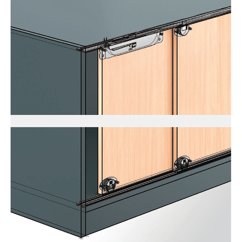 MB-Türanschlag,                                        30kg,                                        SlideLine M,                                        9115216,                                        Kunststoff,                                        grau