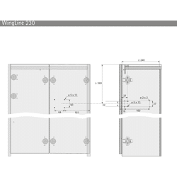 Hettich Laufprofil WingLine 230, Aluminium