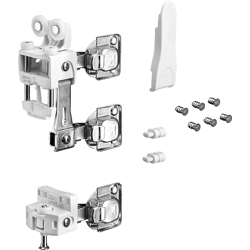 Hettich WingLne L, Laufteilset mit unteRr Führung ohne SchLeßautomatik, 25kg, weiß, R